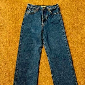 Womens Ribcage Ankle Jeans.Been washed a few times.No stretch.For petite grls.